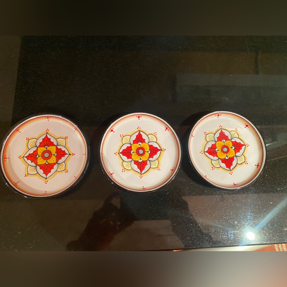Geribi Deruta Italian Pottery Handpainted Coasters